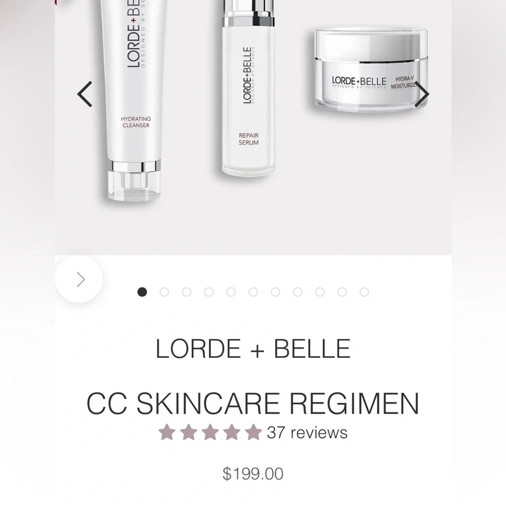 NEW! $199 LORDE + BELLE 3 Step Skincare Regimen